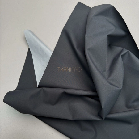 Плащевая ткань на мембране цвет графит, арт. PL0001-36