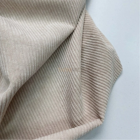 Вельвет ткань цвет светло-бежевый, арт. KV5351-5