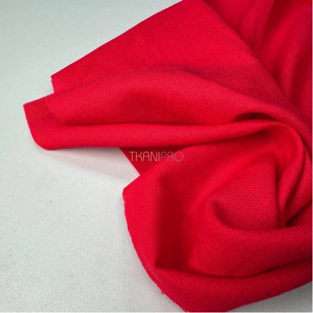 Мерные лоскуты Ткань лён с вискозой цвет красный, арт. L2157-5