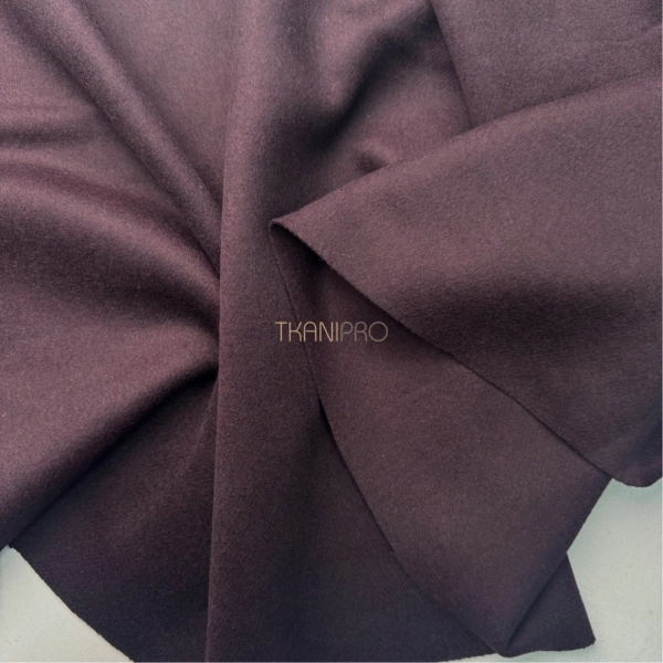Пальтовая ткань шерсть цвет бордовый фиолетовый, арт. IKC3026-1