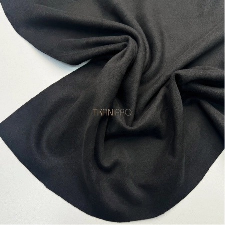 Замша на скубе черная, арт. M1343-1