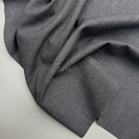 Костюмный твил с хлопком стрейч цвет серый, арт. KL3101-15