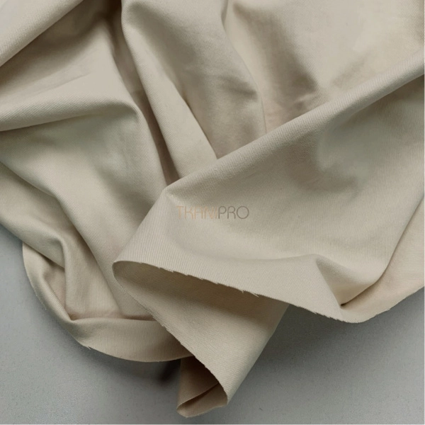 Хлопок твил плотный, арт. IKM3001-7 цвет бежевый кремовый