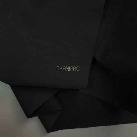 Трикотаж джерси плотный на флисе цвет черный, арт. DN5173-1