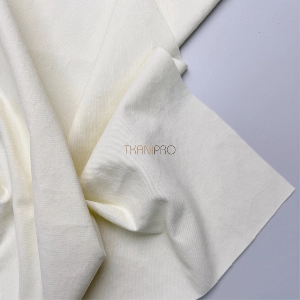 Хлопок твил плотный  цвет ванильный, арт. IKM3005-3