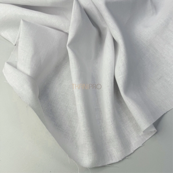 Ткань лён с вискозой цвет белый, арт. L2152-1