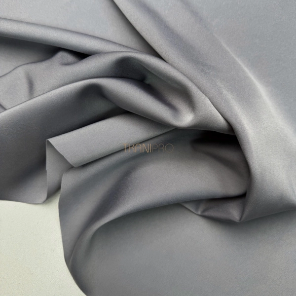Креп сатин цвет серый,  арт. SK4032-3