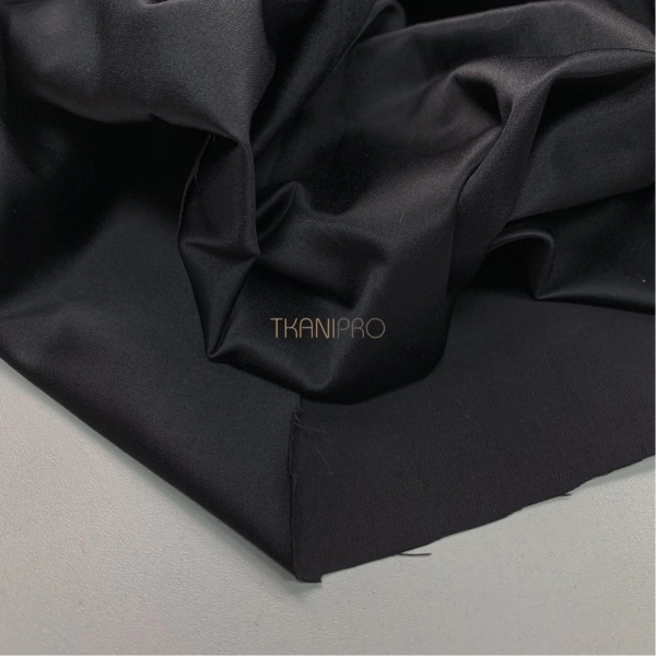 Атлас плотный цвет черный оникс, арт. IA2001-2