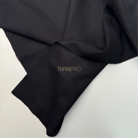 Ткань лен с вискозой цвет черный, арт. L2158-7