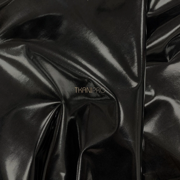 Лаковая кожа цвет черный, арт. YL1931-3