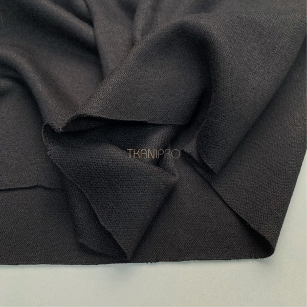 Трикотаж софт под ангору двусторонний, арт. WD2038-1 цвет черный