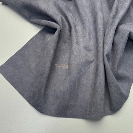 Замша на скубе цвет графит, арт. M1345-2