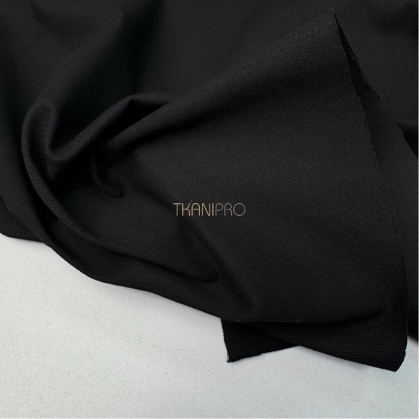 Хлопок твил стрейч цвет черный, арт. IKM4402-36