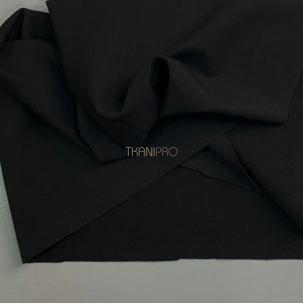 Трикотаж джерси плотный на флисе цвет черный, арт. DN5173-1