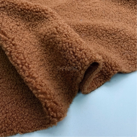 Мех барашек цвет коричневый карамельный, арт. WF3040-230