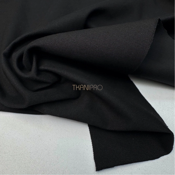 Хлопок твил стрейч цвет черный, арт. IKM4402-36