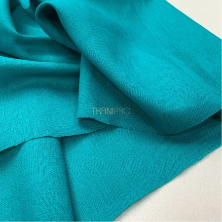 Ткань лён с вискозой цвет бирюзовый, арт. L2148-50