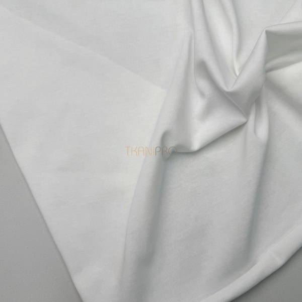 Кулирка плотная мерсеризованный хлопок цвет молочный, арт. DK4101-1