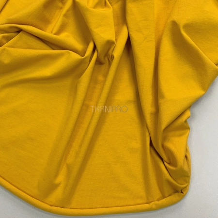 Трикотаж кулирная гладь, арт. DK3551-15 цвет желтый янтарный