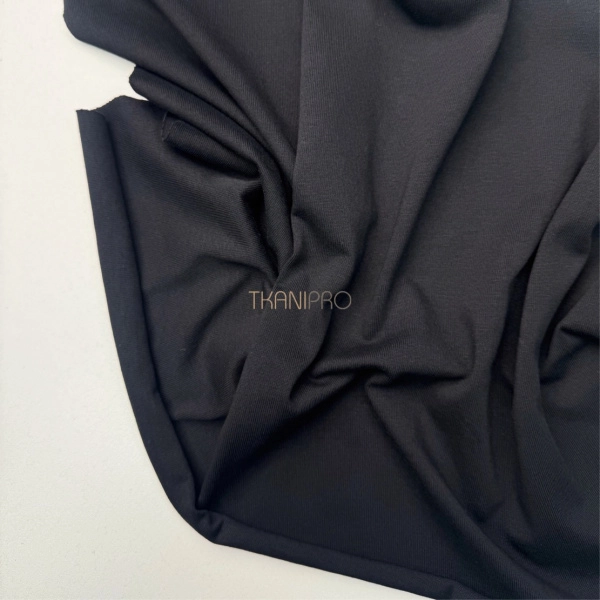 Кулирка плотная мерсеризованный хлопок цвет черный, арт. DK4101-2