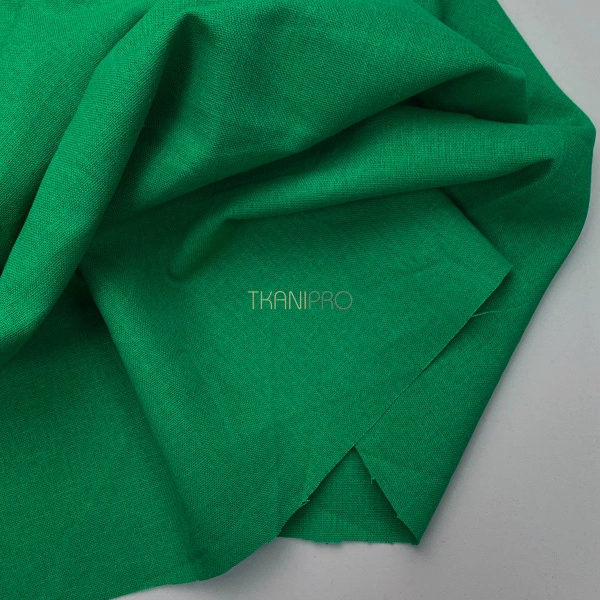 Ткань лён с вискозой цвет зеленый травяной, арт. L2150-22