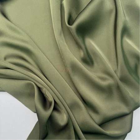 Шелк искусственный цвет хаки, арт. S2141-12