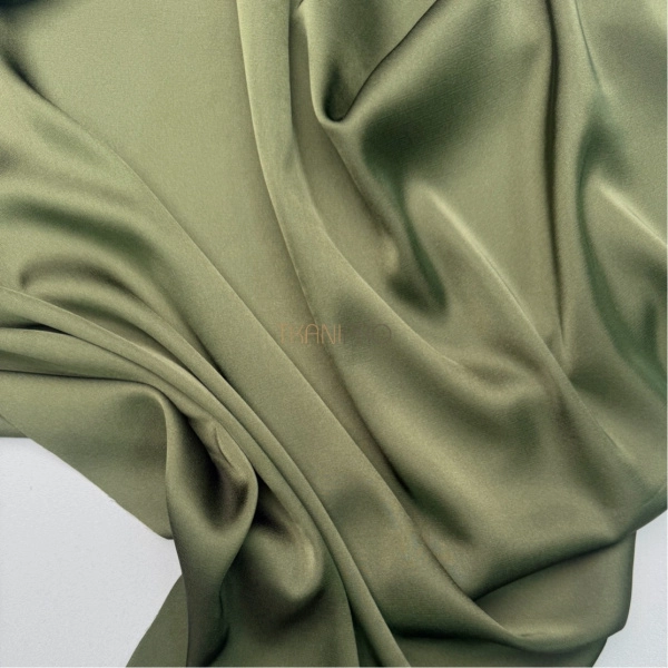 Шелк искусственный цвет хаки, арт. S2141-12