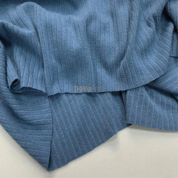 Ткань лапша трикотажная синяя, арт. WD4082-14