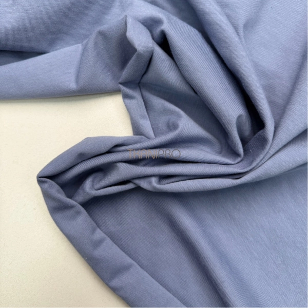 Трикотаж кулирная гладь цвет синий джинсовый, арт. DK3551-44