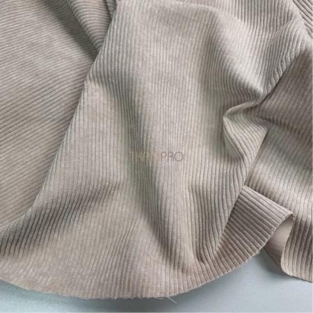 Вельвет ткань цвет светло-бежевый, арт. KV5351-5