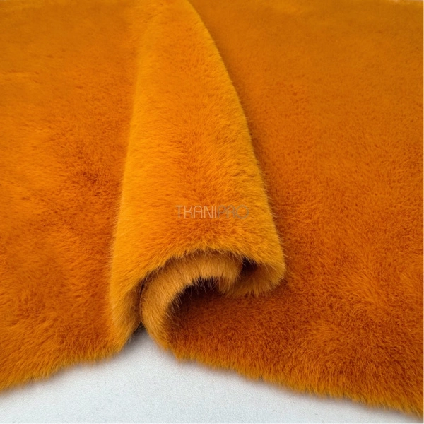 Норка искусственный мех, арт. ON1028-13 цвет рыжий оранжевый