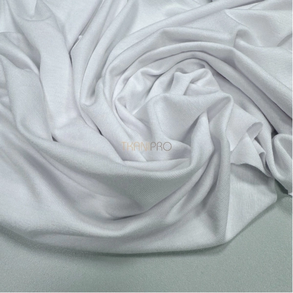 Трикотаж вискоза стрейч цвет белый, арт. MD3302-1