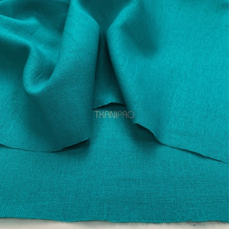 Ткань лён с вискозой цвет бирюзовый, арт. L2148-50