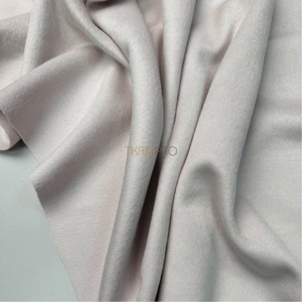 Пальтовая шерсть с ворсом цвет молочный лунный, арт. IKC3210-1