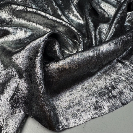 Плательная блузочная ткань металлик арт. BHC1001-4 цвет серый