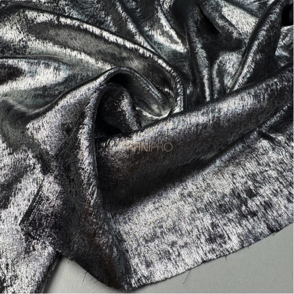 Плательная блузочная ткань металлик арт. BHC1001-4 цвет серый