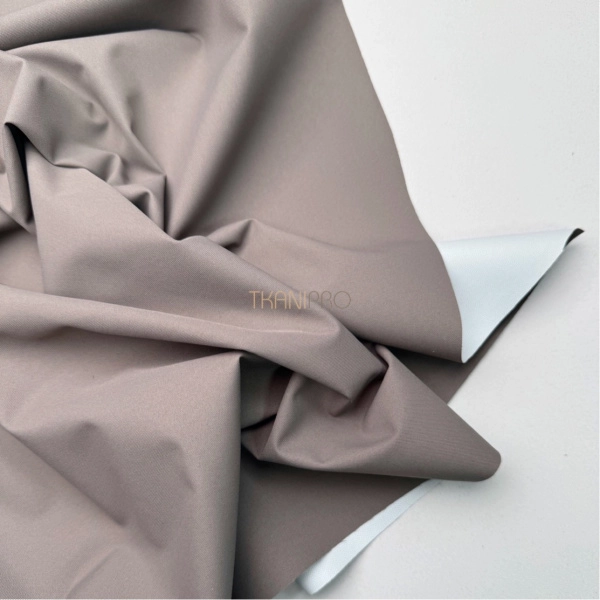 Плащевая ткань на мембране цвет коричневый серый, арт. PL0001-32