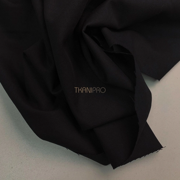 Хлопок твил плотный цвет черный, арт. IKM3004-5