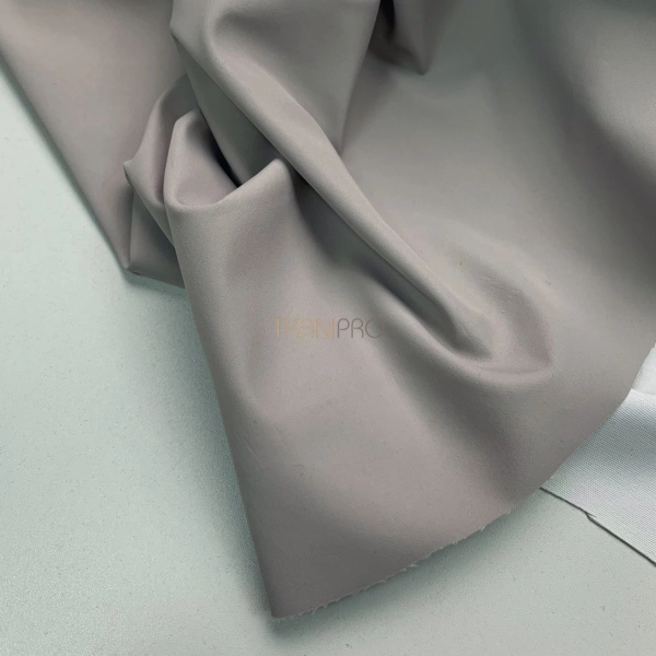 Плащевая ткань пич бондинг, арт. PL3232-2 цвет серый