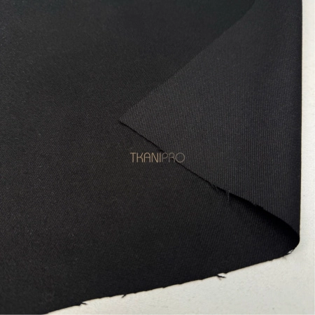 Костюмная плотная ткань цвет черный, арт. KD1974-7