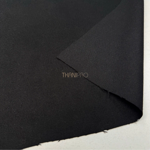 Костюмная плотная ткань цвет черный, арт. KD1974-7