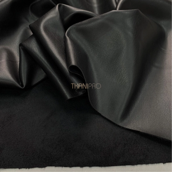 Искусственная кожа на замше, арт. OW1931-21 цвет черный