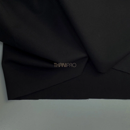 Трикотаж джерси плотный на флисе цвет черный, арт. DN5173-1