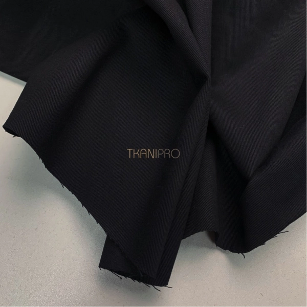 Хлопок твил плотный цвет черный, арт. IKM3004-5