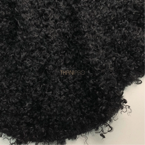 Мех барашек длинноворсовый, арт. WF3022-7 цвет черный