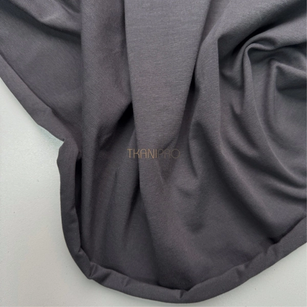 Трикотаж кулирная гладь цвет серый графит, арт. DK3555-6