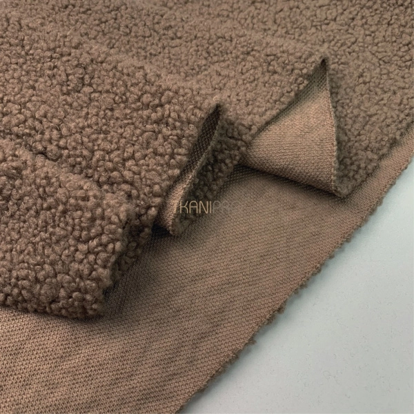 Мех барашек цвет коричневый ореховый, арт. WF3040-46