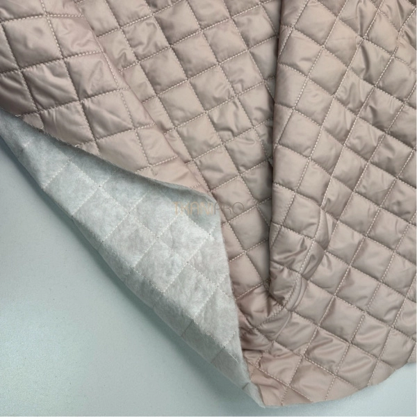 Стеганая ткань на синтепоне Ромбик цвет бежевый, арт. PS2279-4