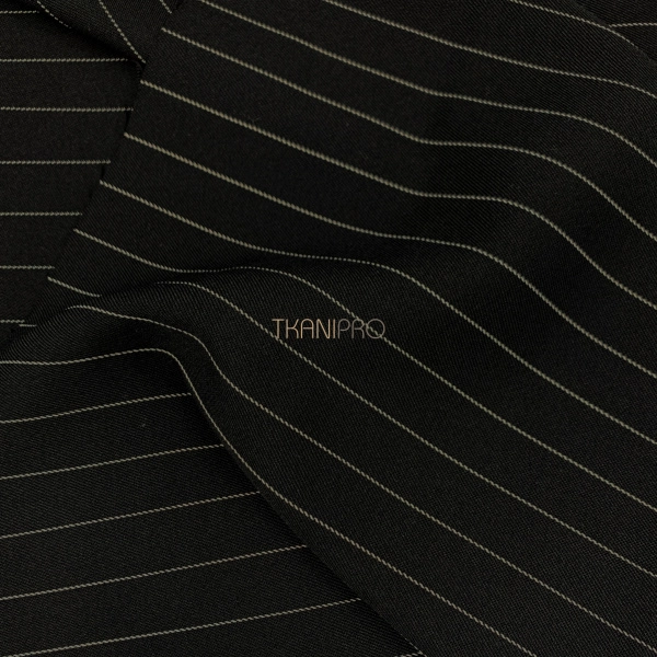Ткань костюмная в полоску, арт. BK1934-18 цвет черный