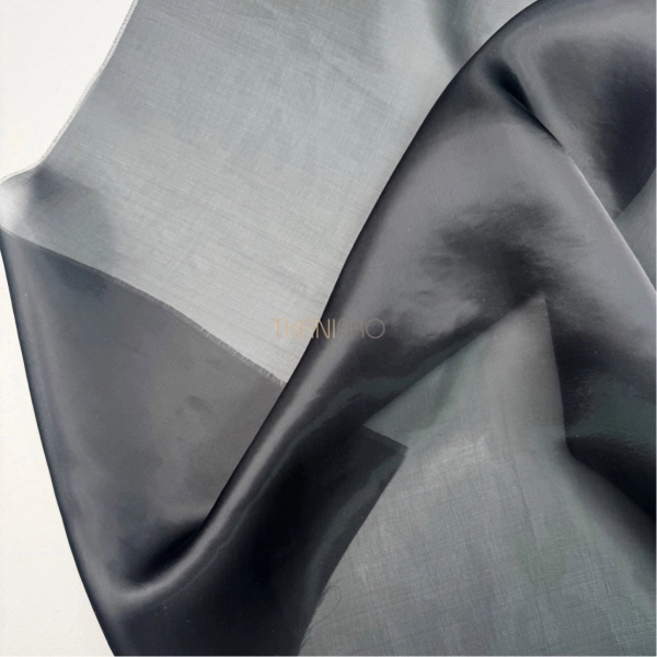 Органза твинкл сатин цвет черный, арт. SO5001-2